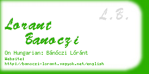 lorant banoczi business card