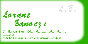 lorant banoczi business card